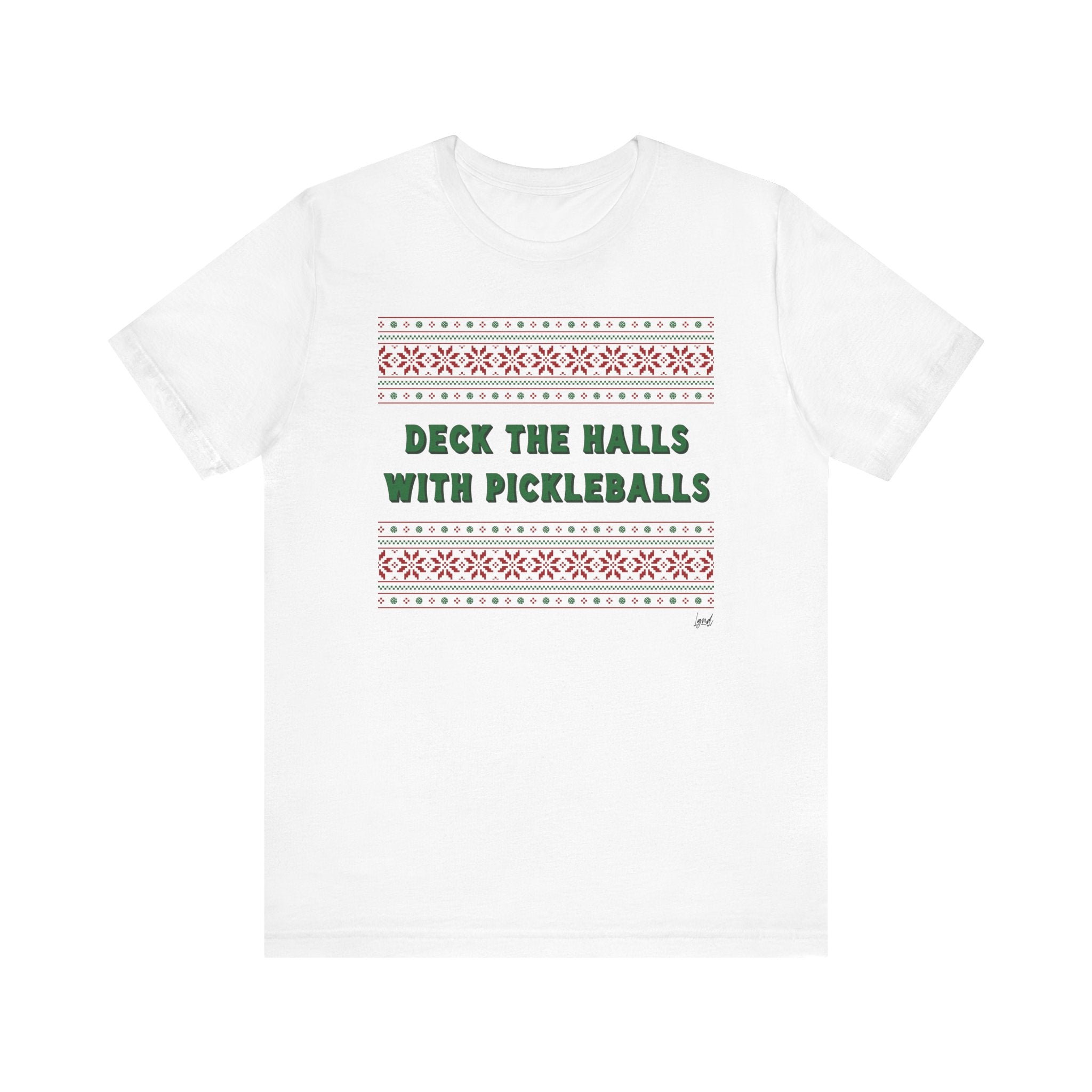 Deck the Halls with Pickleballs 2 Short Sleeve Tee