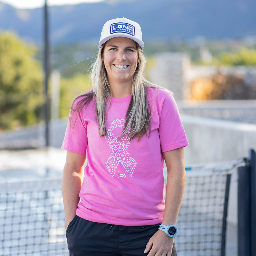 Breast Cancer Pickleball Ribbon