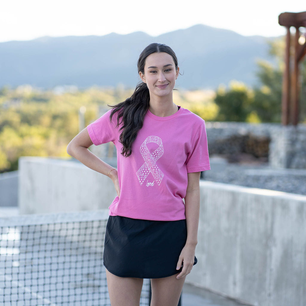 Breast Cancer Pickleball Ribbon