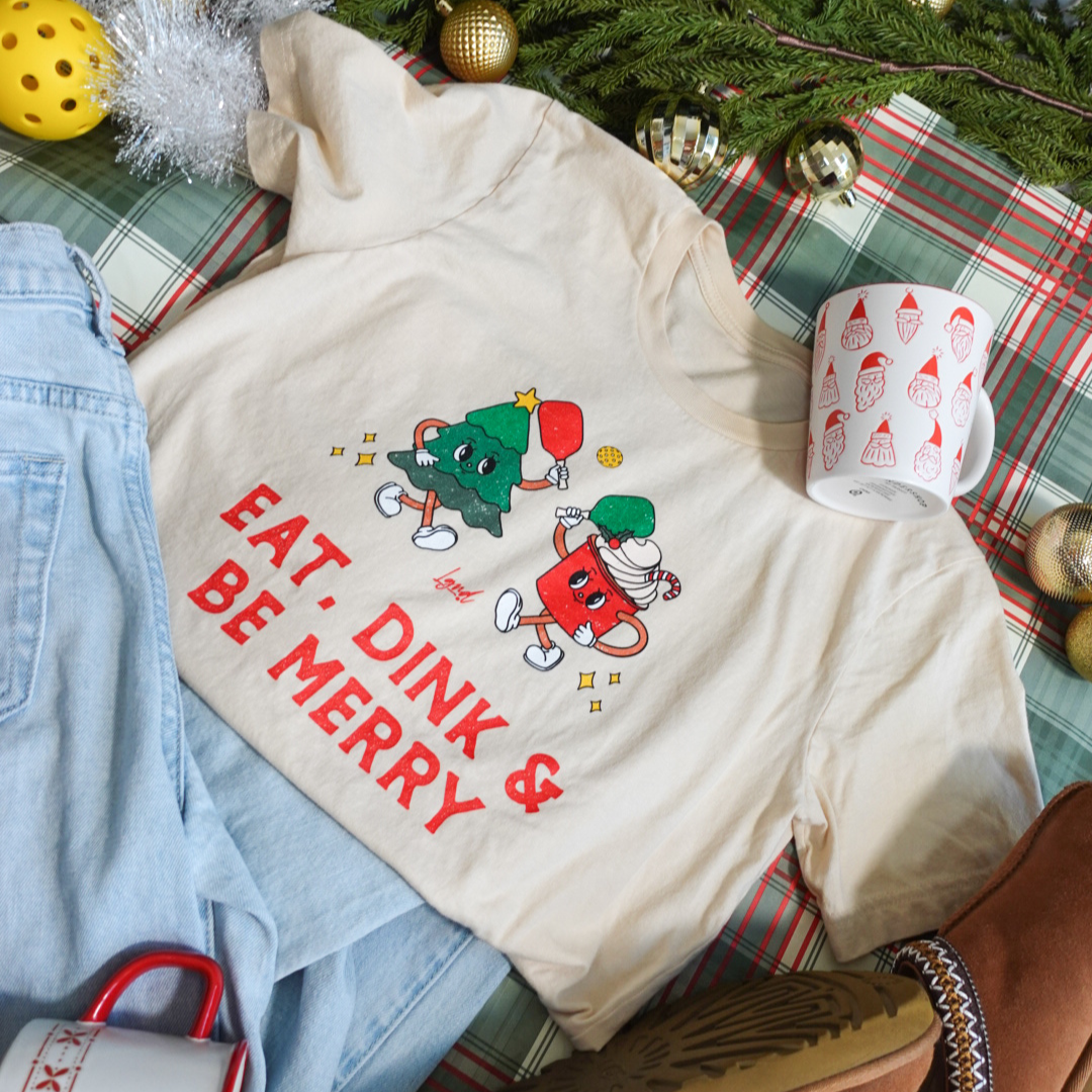 Eat, Dink & Be Merry Short Sleeve Tee